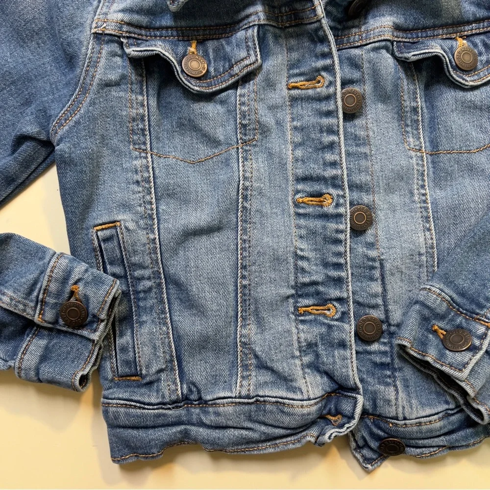 Old Navy Children Med Wash Blue Denim Stretch Cotton Blend Jean Jacket Size M/8